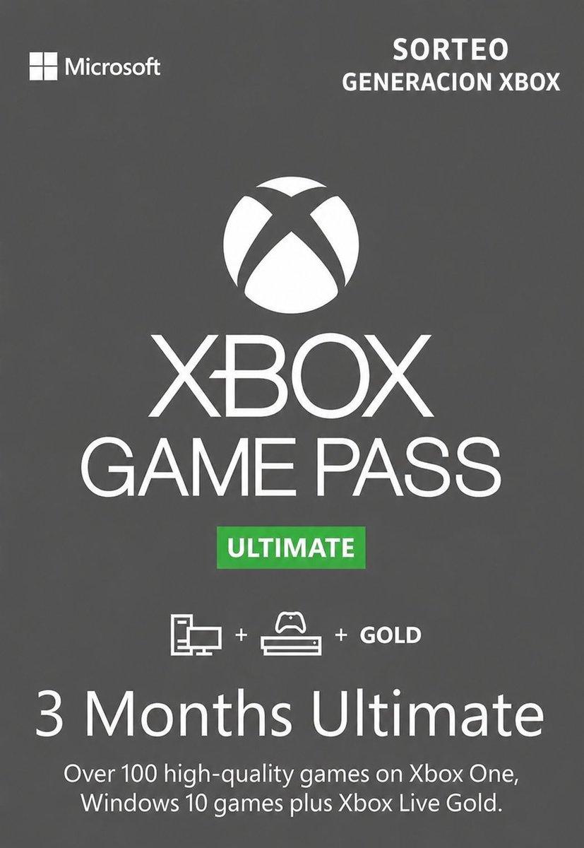 🌍 SORTEO GLOBAL 🌍

🎉 ¡Celebramos 13 años de Generación Xbox!

Sorteamos 3 meses de Xbox Game Pass Ultimate.

Para participar:

✅ Sigue a <a href="/GeneracionXbox/">Generación Xbox</a>
🔁 Repostea este post
📅 Puedes participar hasta el 8 de mayo.
🌎 Válido para todo el mundo.

¡Mucha suerte a todos!