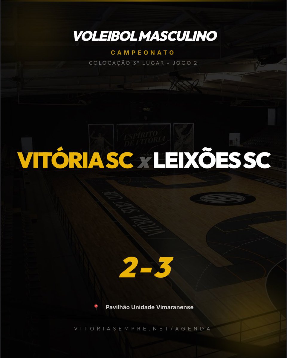 🏐 Vitória lutou até ao fim por mais, mas fecha época em 4.º.