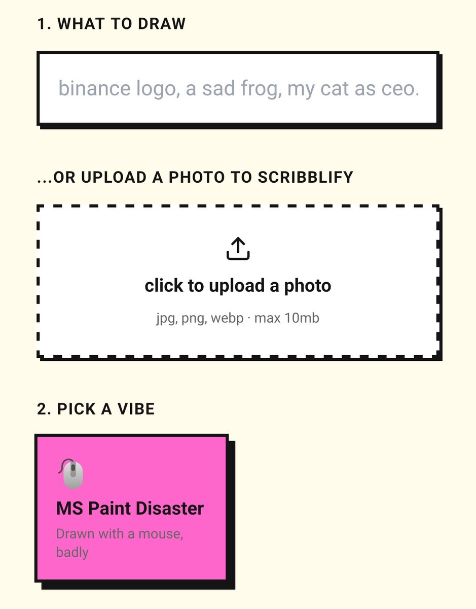Website is live. Updating Dex

scribblification.live

Use for prompts and also upload your image and change to ms painting style.
