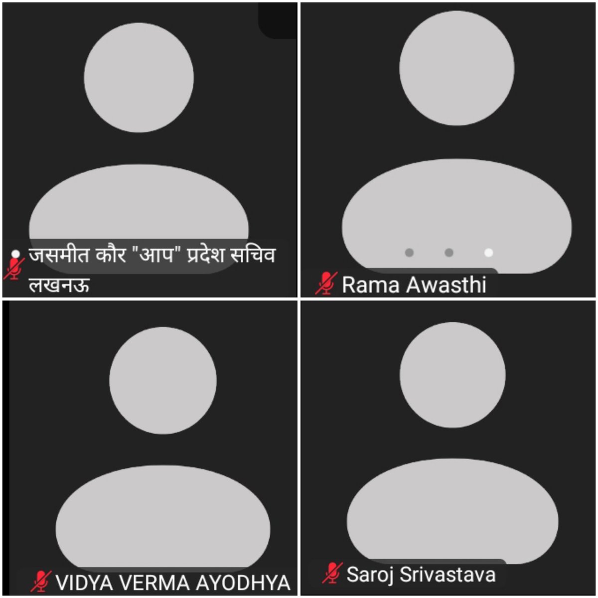 संगठन विस्तार व स्मार्ट मीटर के खिलाफ होने वाले धरना प्रदर्शन कार्यक्रम में महिला प्रकोष्ठ की भागेदारी सुनिश्चित करने के  संबंध में AAP महिला प्रकोष्ठ उत्तर प्रदेश की प्रदेश अध्यक्ष नीलम यादव जी की अध्यक्षता में प्रदेश महिला पदाधिकारियों व महिला अध्यक्षों के साथ बैठक संपन्न हुई।