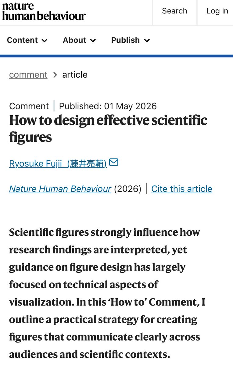 SciencNews's tweet image. How to design effective scientific figures

@NatureHumBehav #PhD #students #postdoc