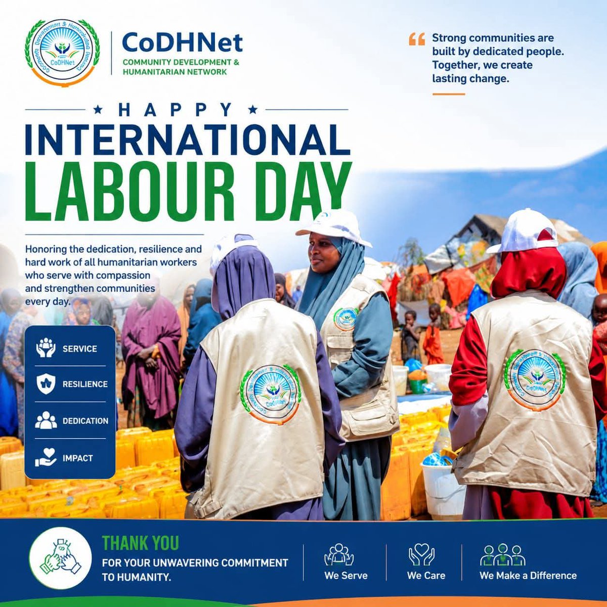 CODHNET's tweet image. This #InternationalLabourDay, we honor the resilience and dedication of CoDHNet staff working tirelessly in challenging environments to serve communities and save lives.
Your work matters. Your impact is lasting.
#LabourDay #Humanitarian #CoDHNet