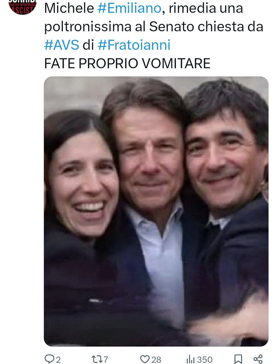 ANCORA VOLETE UNA ALLEANZA CON QUESTA "SINISTRA" ? ANCORA VI FIDATE COSÌ TANTO ? 
UNA BUONA OPPOSIZIONE È MIGLIORE DI UN PESSIMO SCELLERATO GOVERNO.