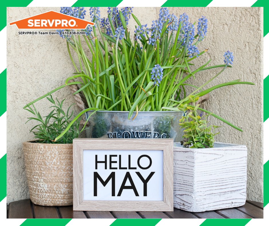 😎 It's Gonna Be May! If unexpected fire or water disasters try to ruin your spring vibes, trust the restoration experts at SERVPRO Team Davis to be #FasterToAnySizeDisaster and make any damage #LikeItNeverEvenHappened!📲 Call us before small problems become major May-hem!