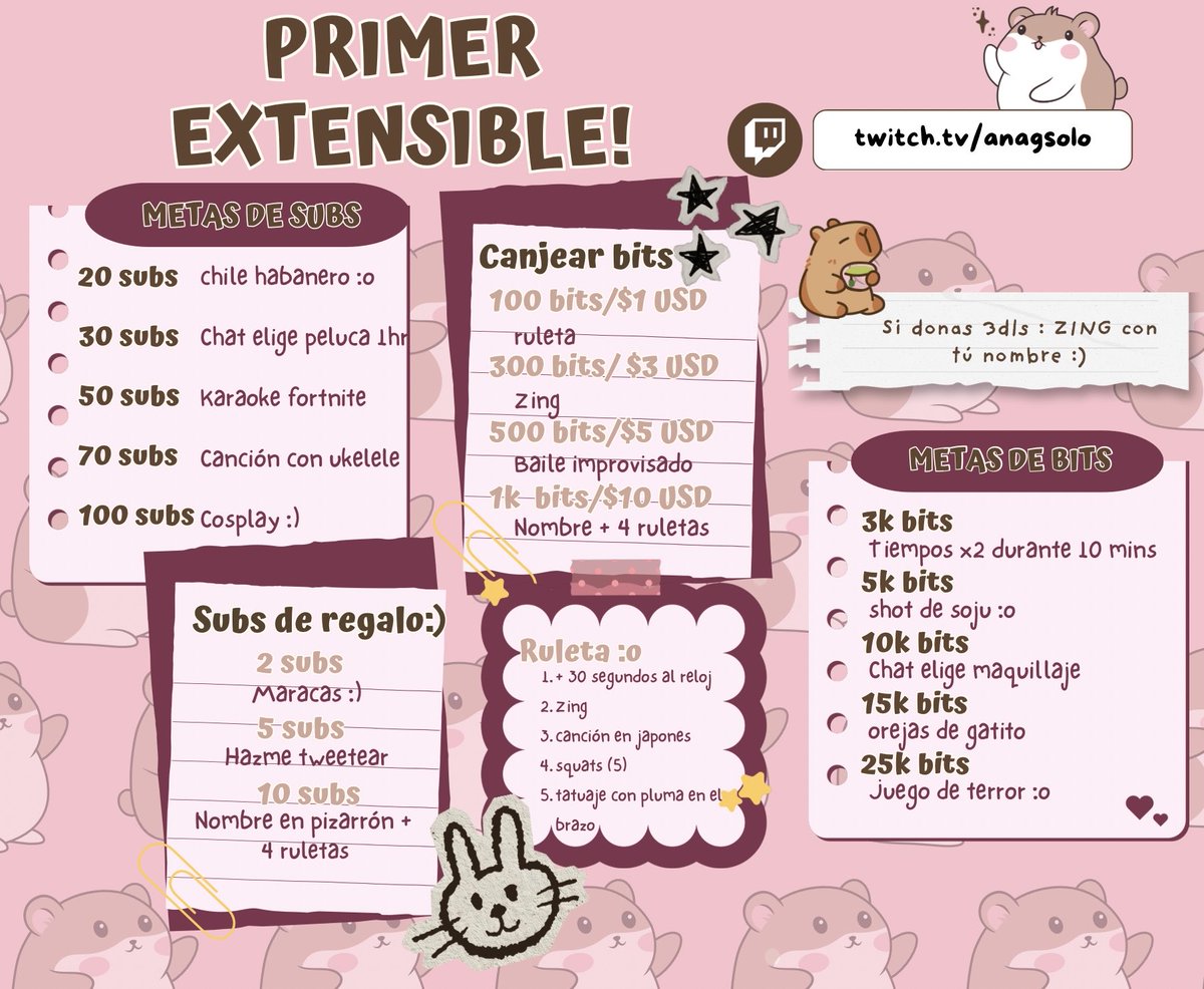 Anagsolo_'s tweet photo. Metas del extensibleeee wuwuwuwu🫶🏻💖✨ https://t.co/QupVX6YBAN
