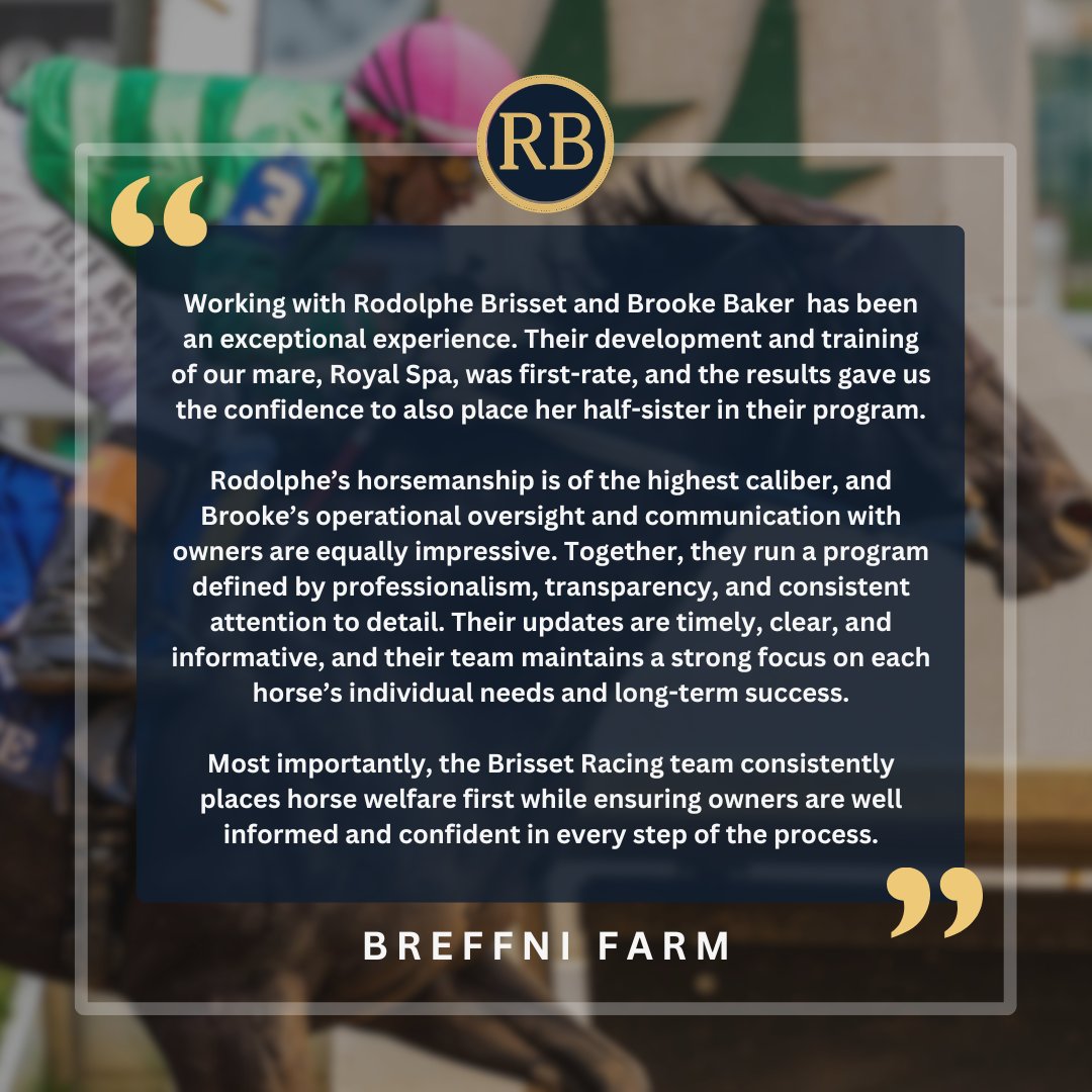 R. Brisset Thoroughbred Stable tweet media