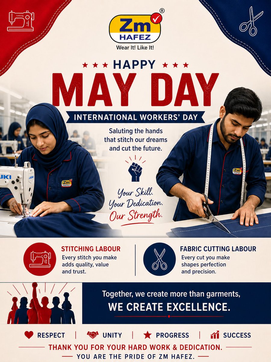 ZmHafez's tweet photo. ⭐⭐⭐ HAPPY MAY DAY ⭐⭐⭐

Your sweat builds dreams and your effort creates success. Today we honor the silent heroes who work tirelessly every day. Thank you for your hard work and commitment. You are our pride❤️

#ZmHafez #Kolkata #MayDay #InternationalMayDay #HappyMayDay https://t.co/oWBD2w96cJ