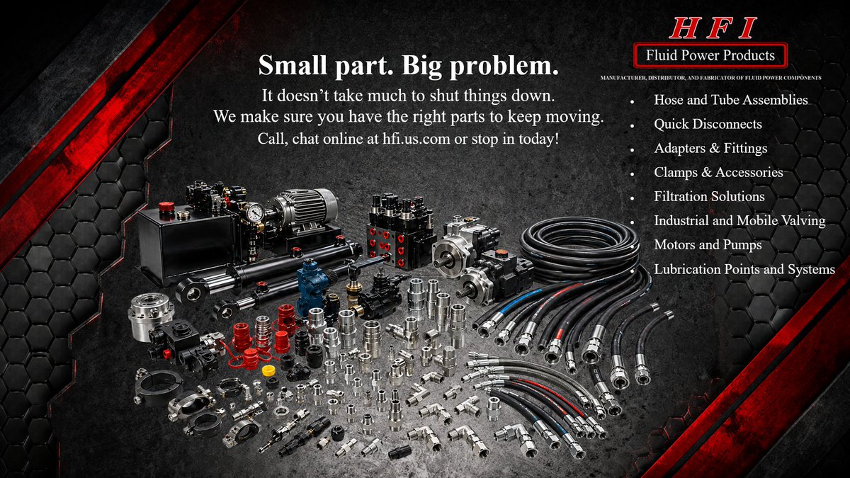 hfi_fluidpower's tweet image. It’s never the big failure; it’s the small part you didn’t have.
HFI has it. In stock. Ready to go.
#KeepItRunning #Hydraulics #HFI