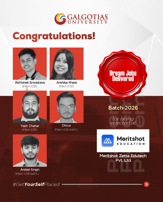 SCSE_GU's tweet image. Proud moment! 🎉
Congratulations to our students on securing top placements—your hard work has paid off. Wishing you a bright future ahead! 🚀
#PlacementSuccess #StudentAchievement #FutureReady