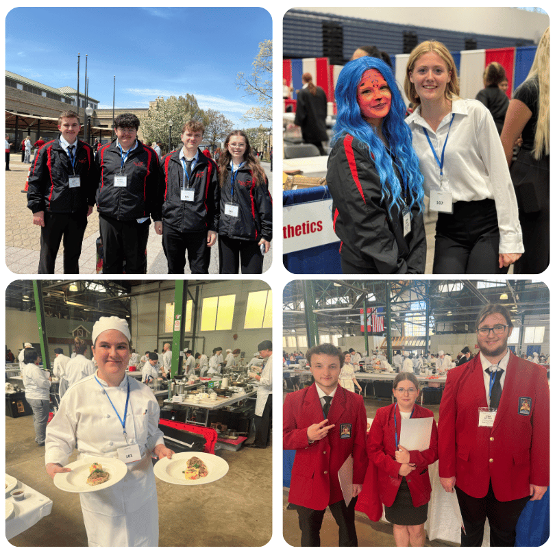 WSWHEBOCES's tweet photo. CTE &amp; ECCA students did in fact RISE TO THE CHALLENGE at the SkillsUSA State Leadership &amp; Skills Championships. Students became officers, Isabella &amp; Aubrey came in 1st place, &amp; we had several more winners. CONGRATULATIONS to all!  https://t.co/kf0GMFn612 https://t.co/Y48h01ztPG