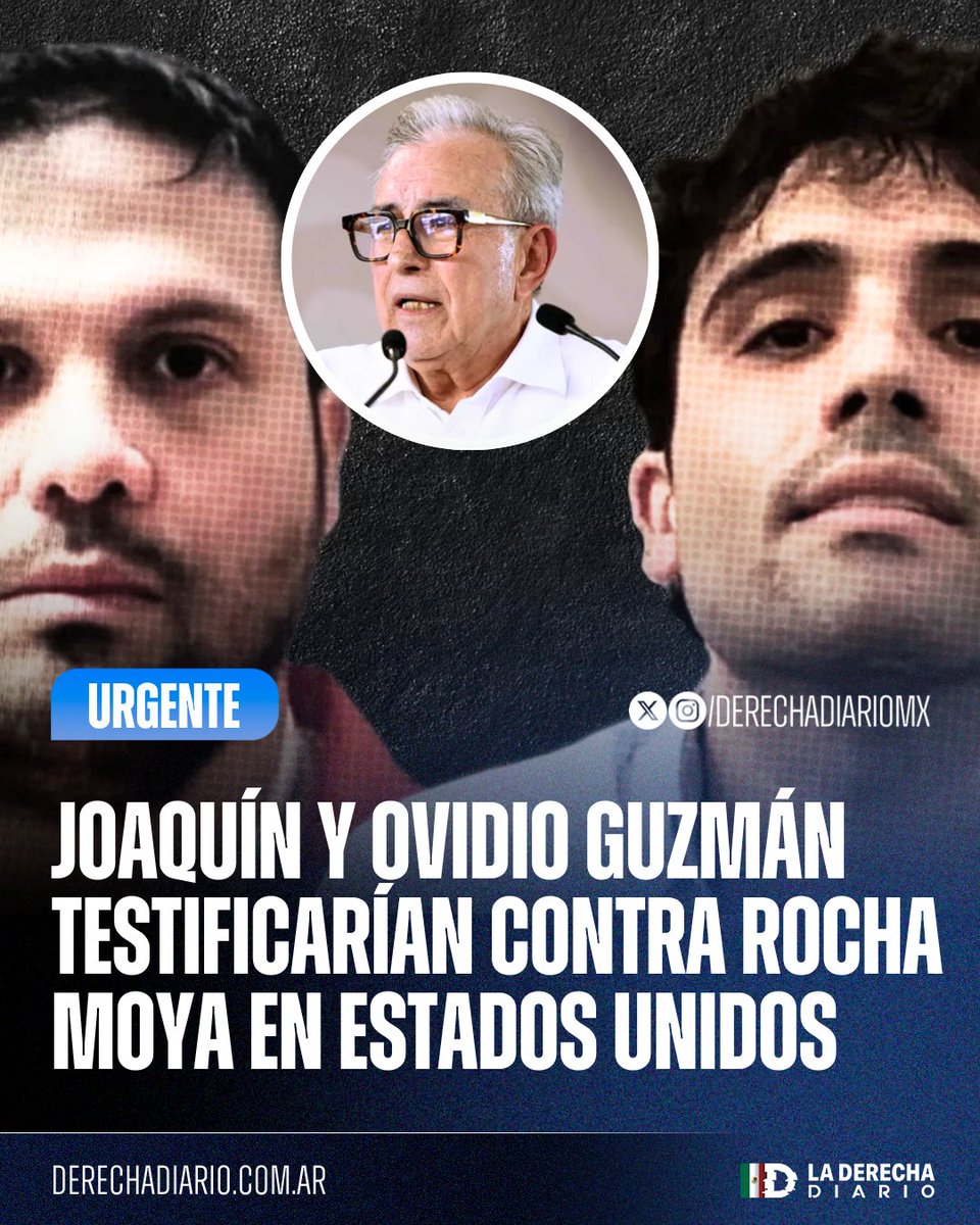 🚨🇲🇽🇺🇸 | #URGENTE ESTÁ ACABADO: Los hijos de "El Chapo", Joaquín y Ovidio Guzmán, serían testigos colaboradores en Estados Unidos en la investigación en contra del narcogobernador morenista Rubén Rocha Moya, de quien se pide su extradición por nexos con el Cártel de Sinaloa.