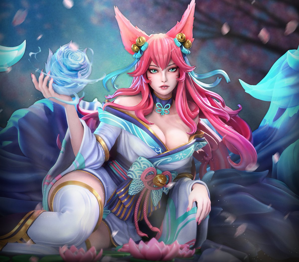 NekoFigurines's tweet photo. The Fox Lady figure is complete! 🌸

#leagueofledgends #lol https://t.co/segisIkaVC