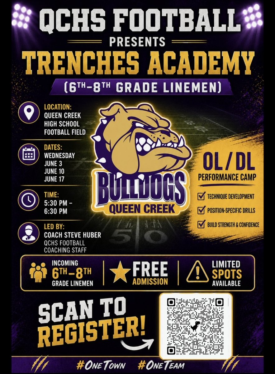 STYFL's tweet photo. Here is upcoming camp being put on by Queen Creek High School for anyone that may be interested. Thanks. https://t.co/18KUL1jOpH