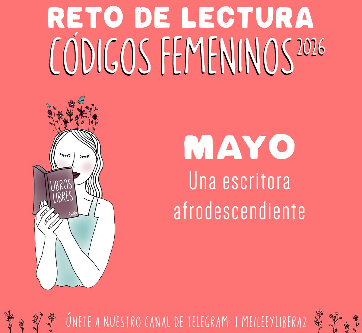 ¿Tu propósito es leer más este año? ¡Únete al reto de lectura Códigos Femeninos! 📚❤️‍🔥

Leemos exclusivamente a mujeres y este mes la consigna es un libro escrito por una autora afrodescendiente. ✨️

Detalles en nuestro canal de Telegram: t.me/LeeyLibera2 😻

#LeeyLibera