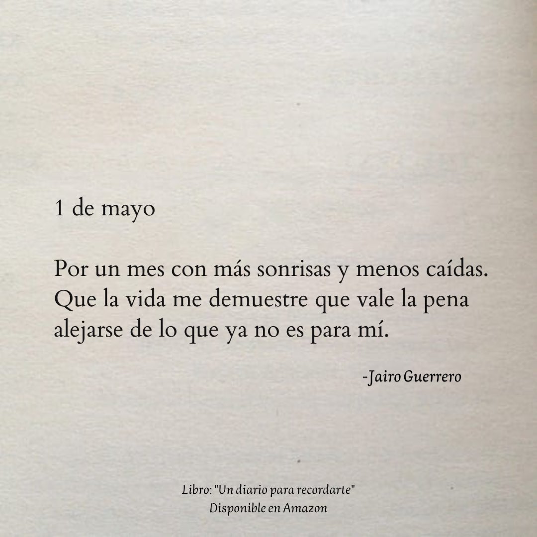 1 de mayo. 🍂