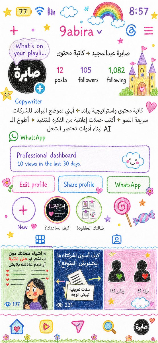 i9abira's tweet photo. جربت صفحتي بالانستا طلعت كيوتتتتت 😂💓

حطيت البرومبت بالـ ALT وبالتعليقات كمان.

إنتوا كمان جربوا ووروني النتيجة. https://t.co/dbx4XzNugc