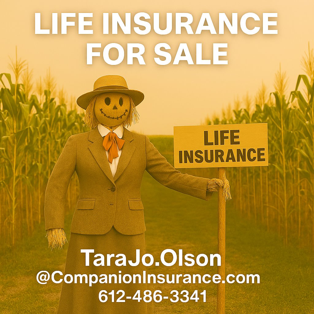 Tara_LibertyMut's tweet photo. Why was everyone buying life insurance from the scarecrow???

They heard she was outstanding in her field.
TaraJo.Olson@ComparionInsurance.com 612-486-3341 https://t.co/sxFyJOFBHw