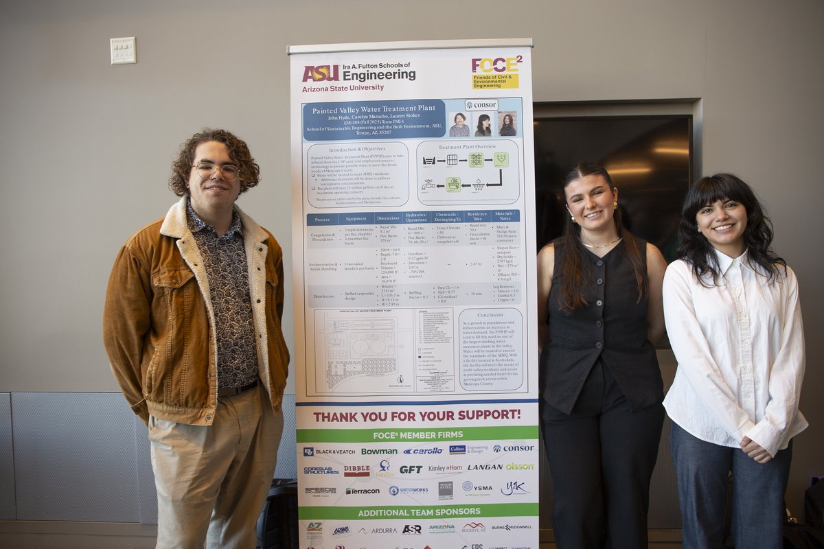 SSEBEatASU's tweet image. ⏰ Head over now to the Helmick Center for the @SSEBEatASU #Capstone #Project Showcase that starts at noon! All are welcome at this #event brought to you by the Friends of Civil and #EnvironmentalEngineering! ow.ly/Q0z650YTx1K #ASUEngineering #Industry #CivilEngineering