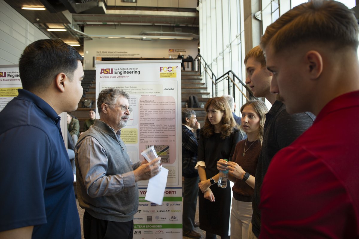 SSEBEatASU's tweet image. ⏰ Head over now to the Helmick Center for the @SSEBEatASU #Capstone #Project Showcase that starts at noon! All are welcome at this #event brought to you by the Friends of Civil and #EnvironmentalEngineering! ow.ly/Q0z650YTx1K #ASUEngineering #Industry #CivilEngineering