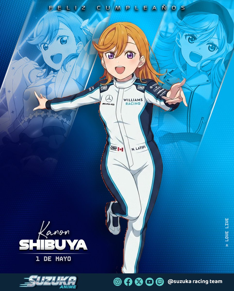 Suzuka_animeF1's tweet image. ¡Feliz cumple a la voz de Liella, Kanon Shibuya! 🎧📷

Su historia inició en 2021, el año en que Williams Racing resurgió y volvió a sumar puntos con magia en pista. 

Una líder que venció sus miedos para brillar y llevar a su equipo a lo más alto. 📷📷 

#F1 #Suzuka