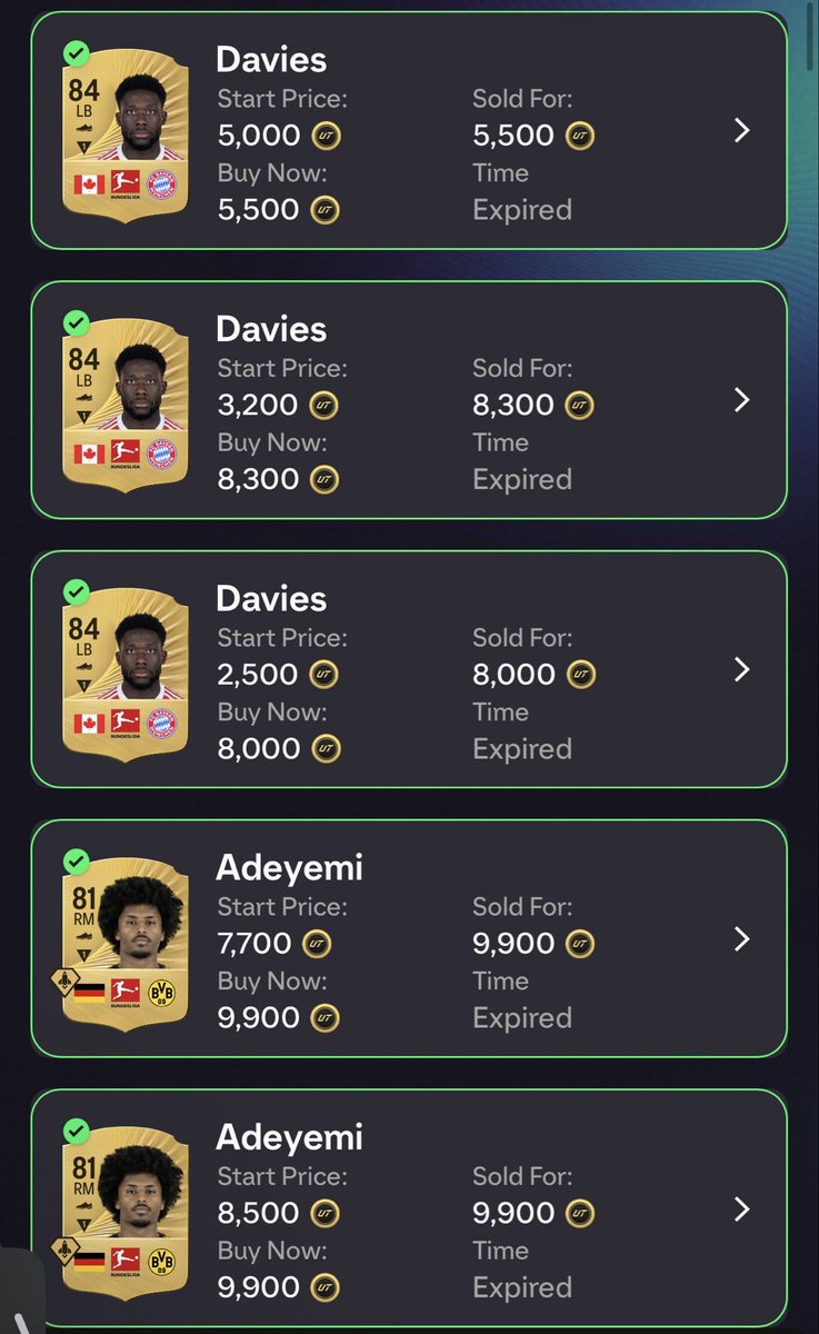 BankzFT's tweet photo. Easy coins. Both were buyable for 900c just yesterday!!!

This as a x100 play could have turned your 80k into 950K in less than 24 hours. 

Anyone running a TOTS RTG 👀🤑 https://t.co/1tCxVvkZBm