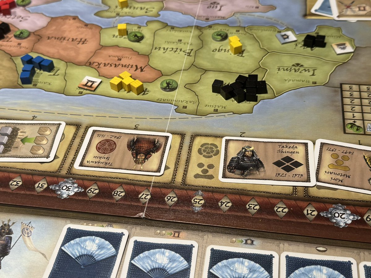 WojennikTV's tweet image. Kicking off the long weekend with “Shogun” (2006) 🎎

Back to the table after a break - still fantastic.
Our 4-player game was intense, with just 4 points between 1st and 3rd place.

This one never gets old 🖤

#boardgames #Shogun