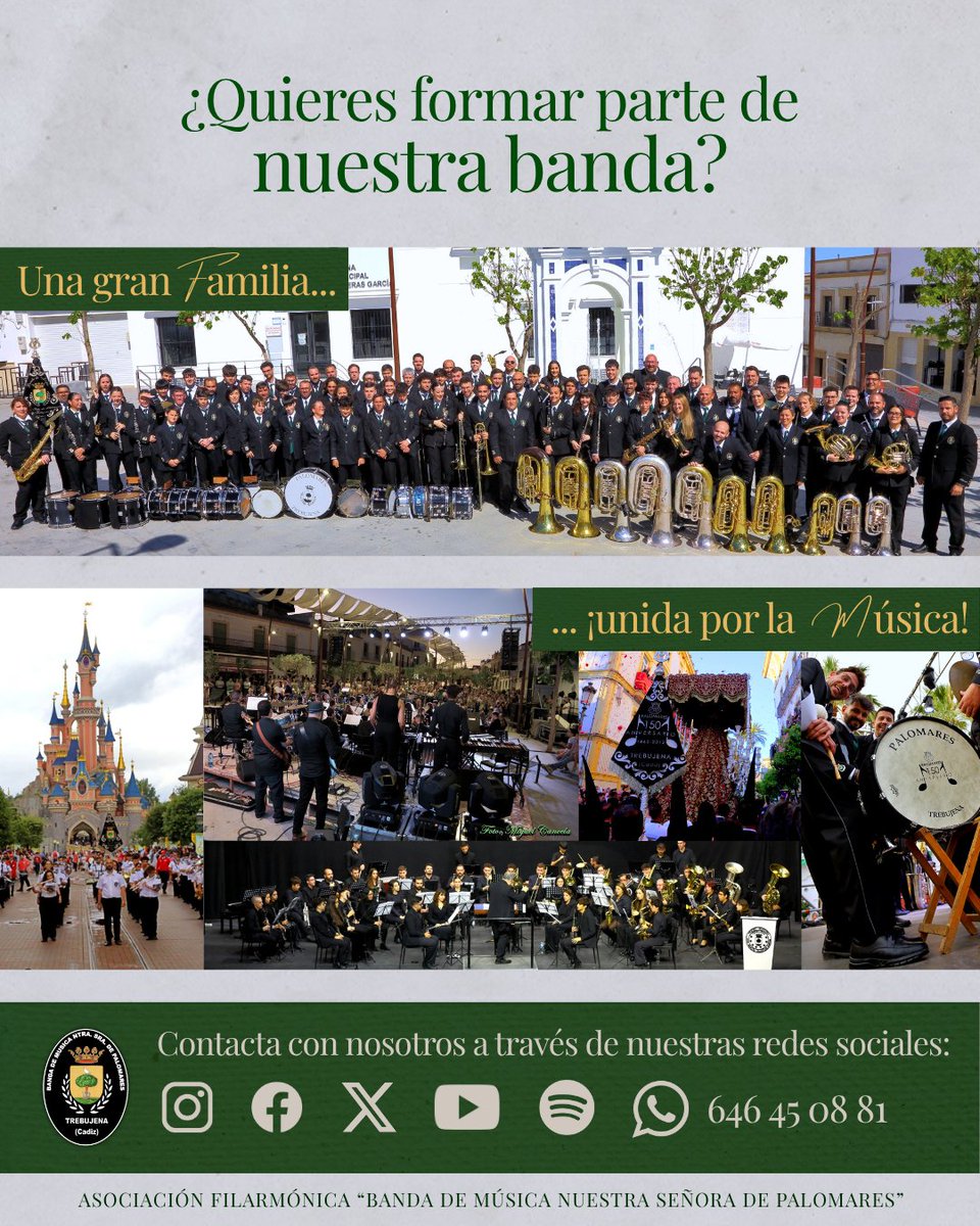 AFBMPalomares's tweet photo. 🎵🎷 ¿Quieres disfrutar de la música mientras vives experiencias inolvidables? Si es tu caso, no dudes en contactar con nosotros y unirte a nuestra gran familia musical. 📱 https://t.co/kLupN282Gt