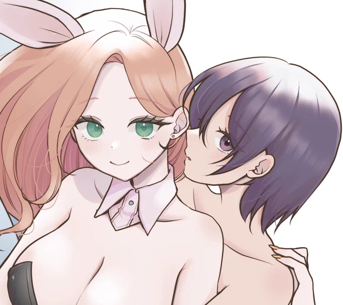コミティアで出す百合漫画の表紙 可愛く塗れた気がする #コミティア