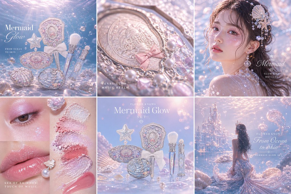 Mermaid Glow: Underwater Fantasy Beauty Campaign - PromptGather image 1
