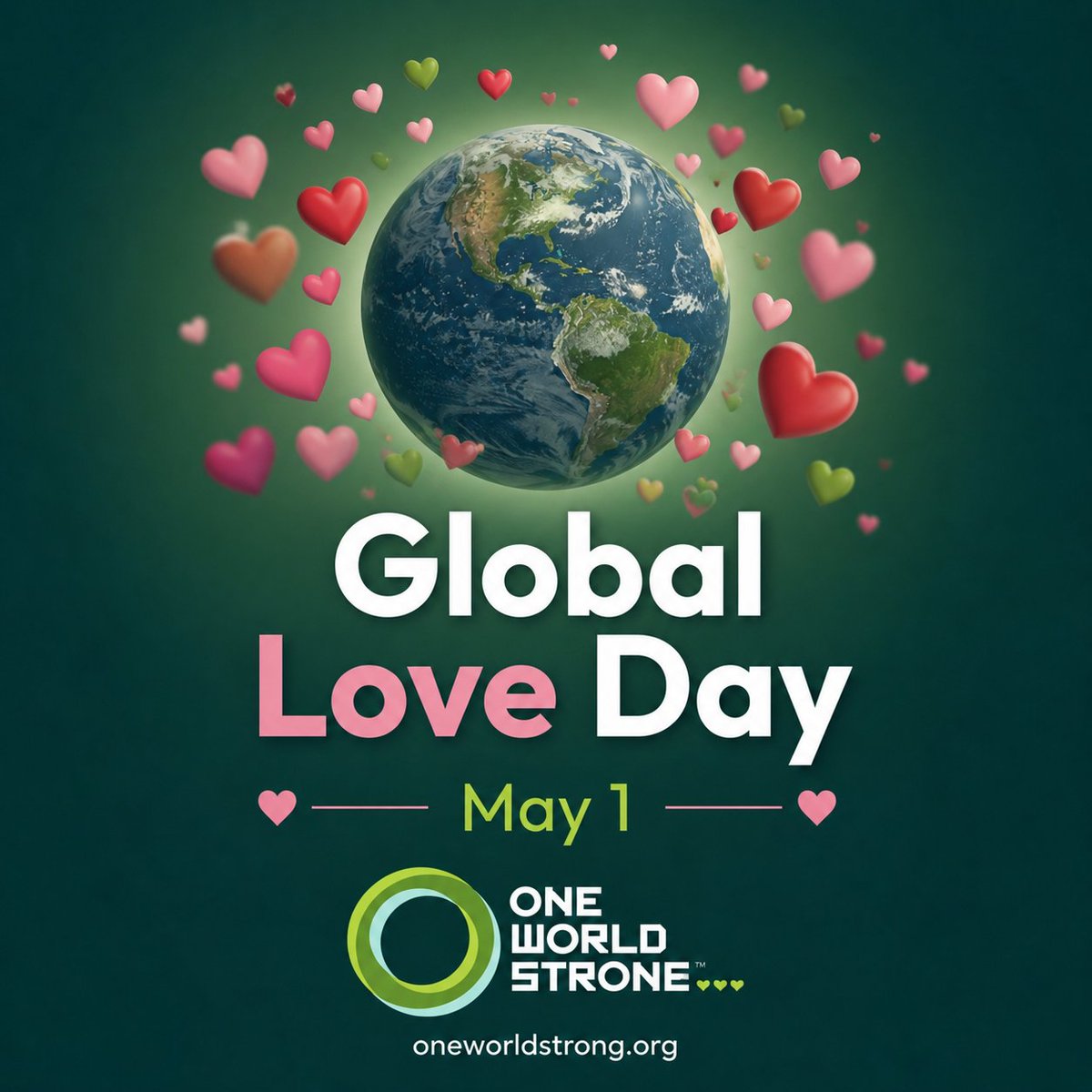 1wsfoundation's tweet photo. Love is a powerful tool for peace. On #GlobalLoveDay, we celebrate the unity that comes from loving across cultures and borders. By embracing our differences with unconditional love, we can build a world with less violence and more connection. 

#GlobalLove #OneWorldStrong #Unity https://t.co/uAtkkMCtxZ