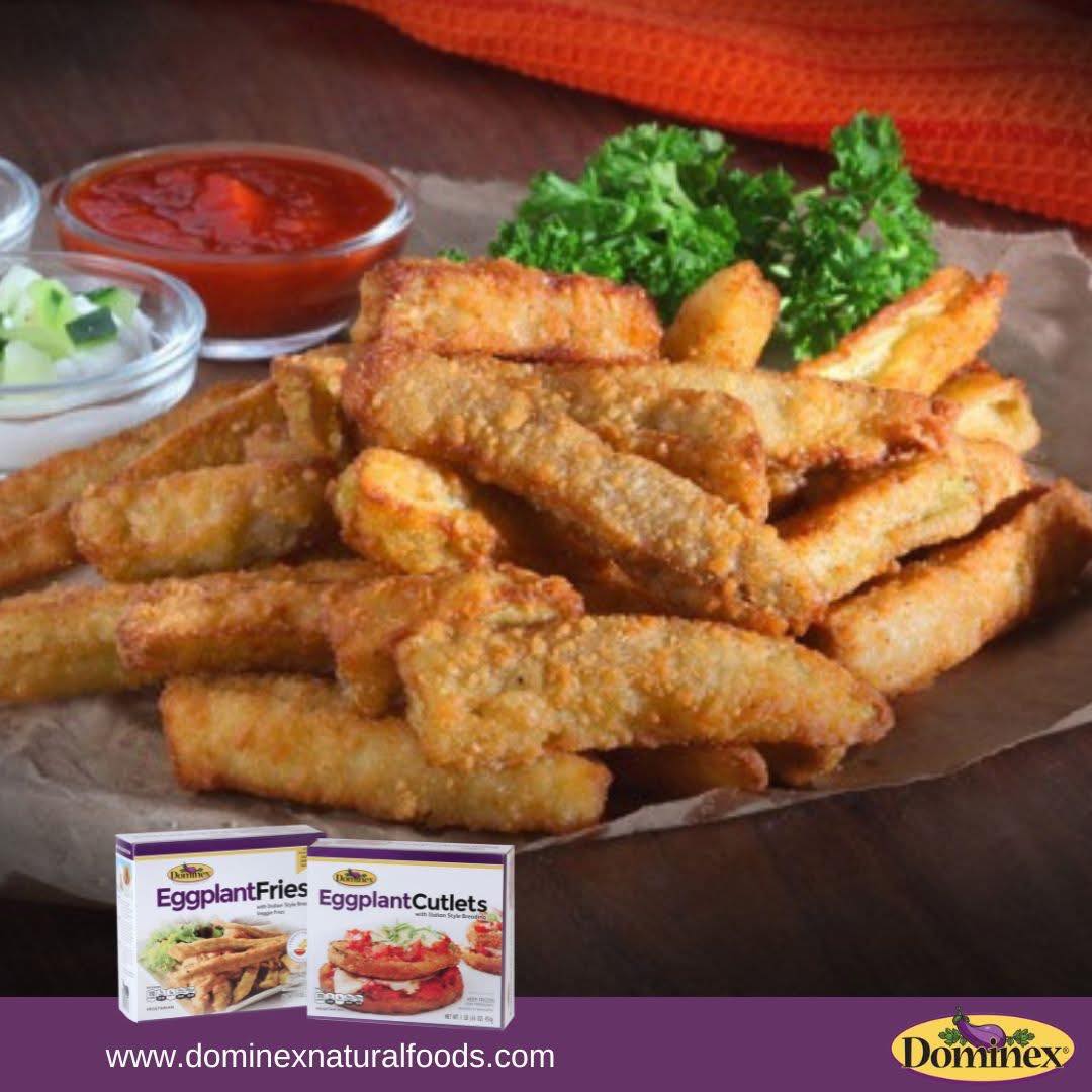 eggplantpeople's tweet photo. ๐ฑ Happy Fryday! Crispy, golden Dominex Eggplant Fries = your new favorite bite ๐คค Perfect with tzatziki, marinara, or your go-to dipโdip, crunch, repeat ๐ Find them near you: https://t.co/3G0P3adf1L #Dominex #EggplantFries #MeatlessFriday #VeggieCravings https://t.co/gPWEUAb5t0