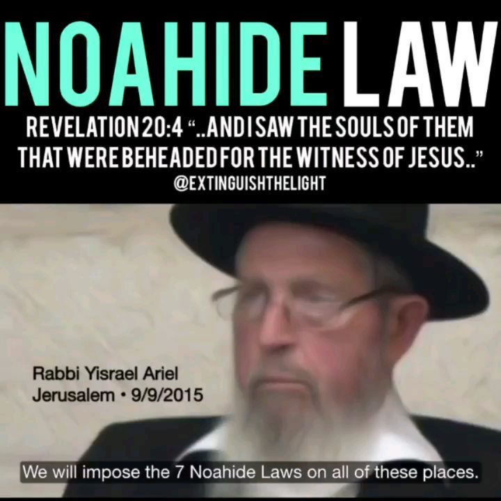 DovePresents's tweet image. But he won't ban the #NoahideLaws #NoahideLaw for the antiChrist who will actually be who headchops us if we do not join their #OneWorldReligion to worhip jeeeewwwz....