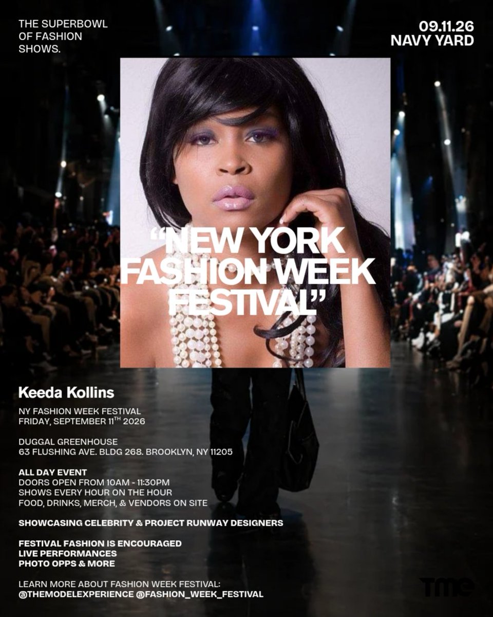 Keeda23's tweet photo. Congratulations on being chosen as a VIP model for New York Fashion Week 2026! This is a prestigious and exciting opportunity that marks a significant milestone in your modeling career. Being part of such a renowned event means you'll be showcasing the latest trends and designs. https://t.co/N3xjro8AjT