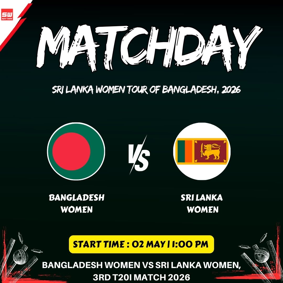 mysportswiz's tweet image. Bangladesh Women vs Sri Lanka Women, 3rd T20I Match Day !
Start Time : 1:00 PM IST (02/05/2026)

Series: Sri Lanka Women tour of Bangladesh, 2026

Sportswiz.live

#RRvsDC #TeamIndia #Dhoni #BCCI #MitchellStarc #Virat #RSAmbrish #AyushShetty #T20WC #IPL2026 #Sportswiz