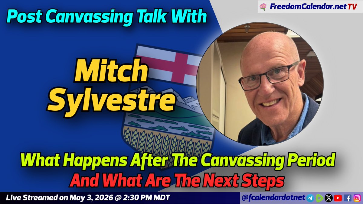 Hi folks!

I hope you guys are doing well. Sunday, May 3 at 2:30 PM I will bring none other than Mitch Sylvestre. 

We will discuss the next steps after a very successful canvassing period. This is something you might not want to miss! Share without moderation!

- X: Follow