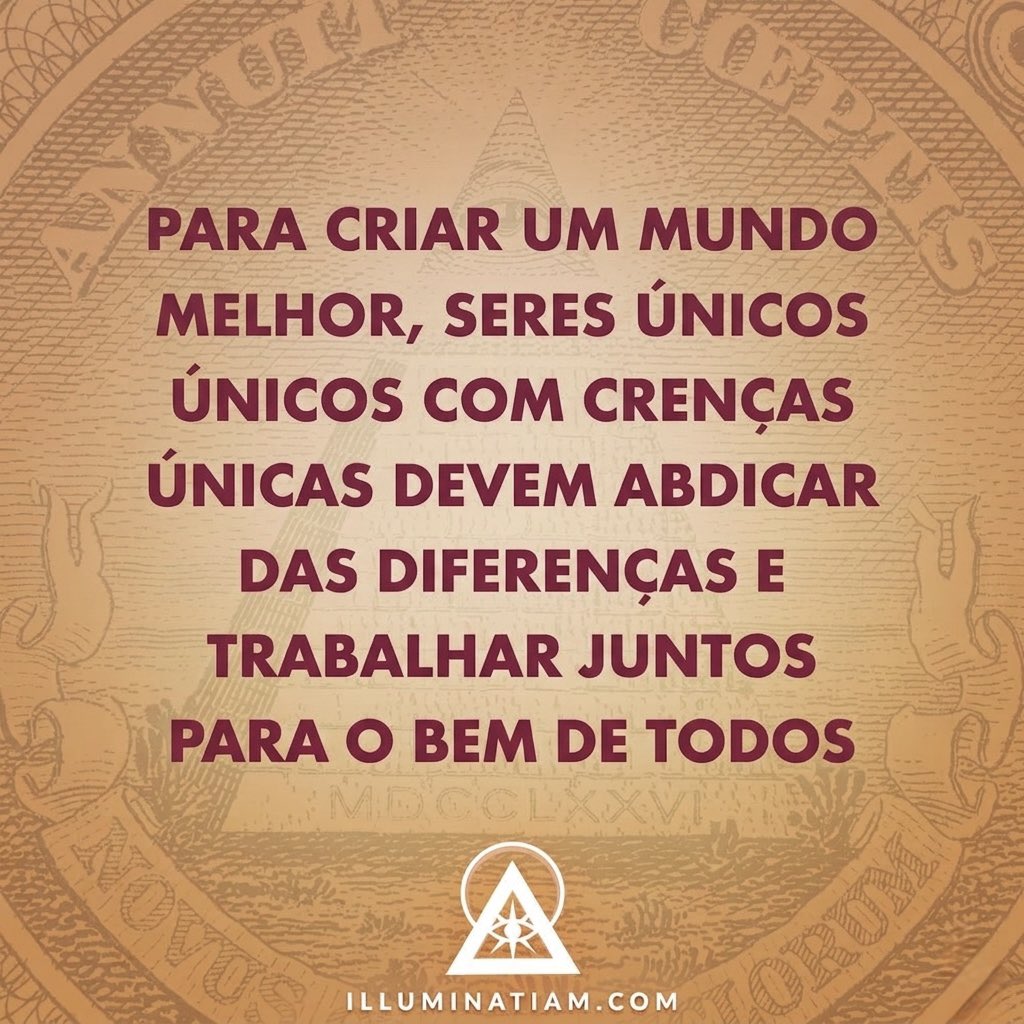 valmirmomo's tweet image. Seres únicos com crenças únicas devem revocar às diferenças e trabalhar juntos para o bem de todos. ▲

#Illuminati #brazilhistoricturn #Irmandade