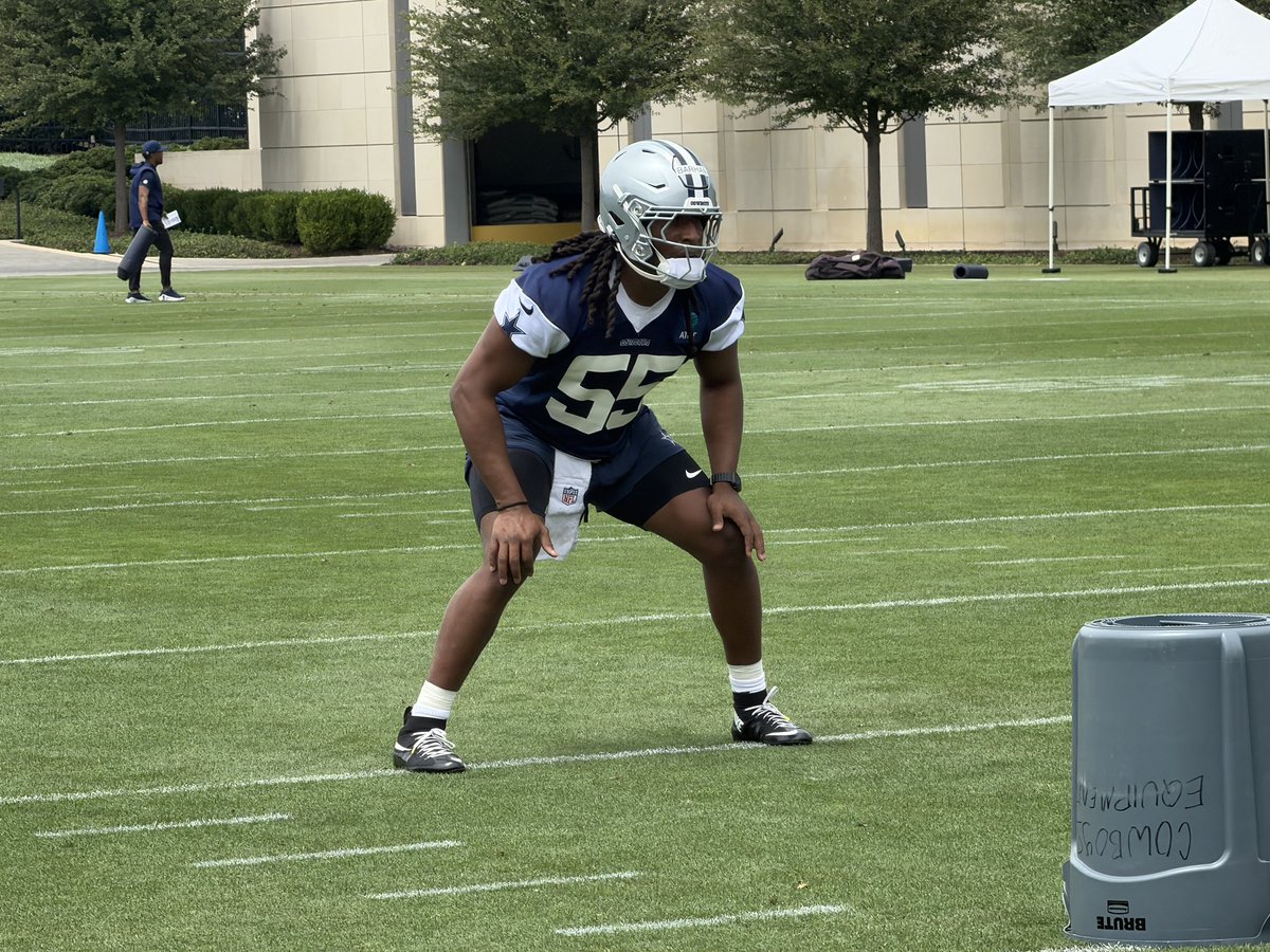 tommy_yarrish's tweet image. Third-round #Cowboys LB Jaishawn Barham on day one of rookie minicamp