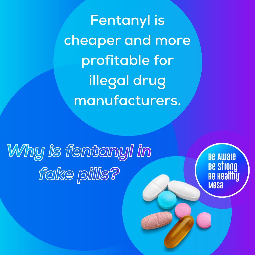 behealthymesa's tweet image. Cheap doesn’t mean safe. ⚠️

Fake pills are often laced with fentanyl, and you can’t tell by looking.

#BeAware #OpioidAwareness