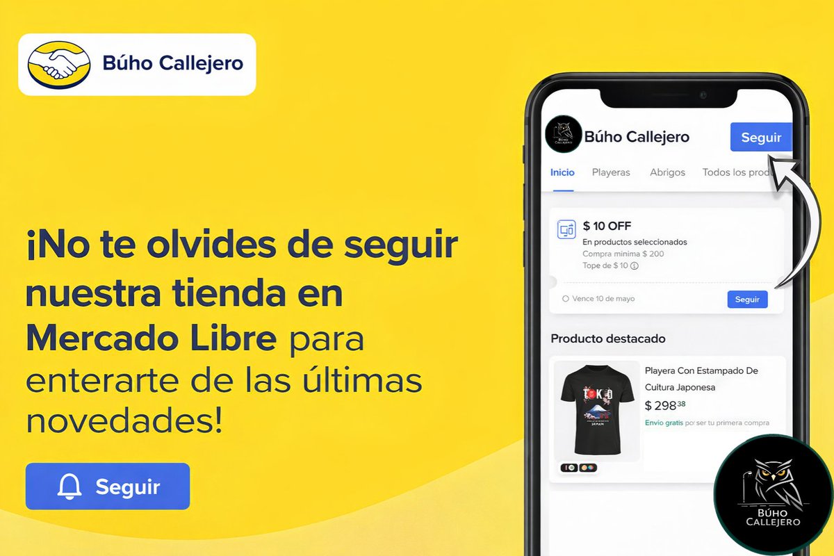 BuhoCallejero's tweet image. 🦉✨ ¡Sigue nuestra tienda en Mercado Libre y descubre las últimas novedades! 👉 mercadolibre.com.mx/pagina/modofri…

#moda #fashion #venta #QuedateEnCasa #mexico #playera #búhocallejero #modaalternativa #streetwear #playerasoriginales #EstiloÚnico #mercadolibre