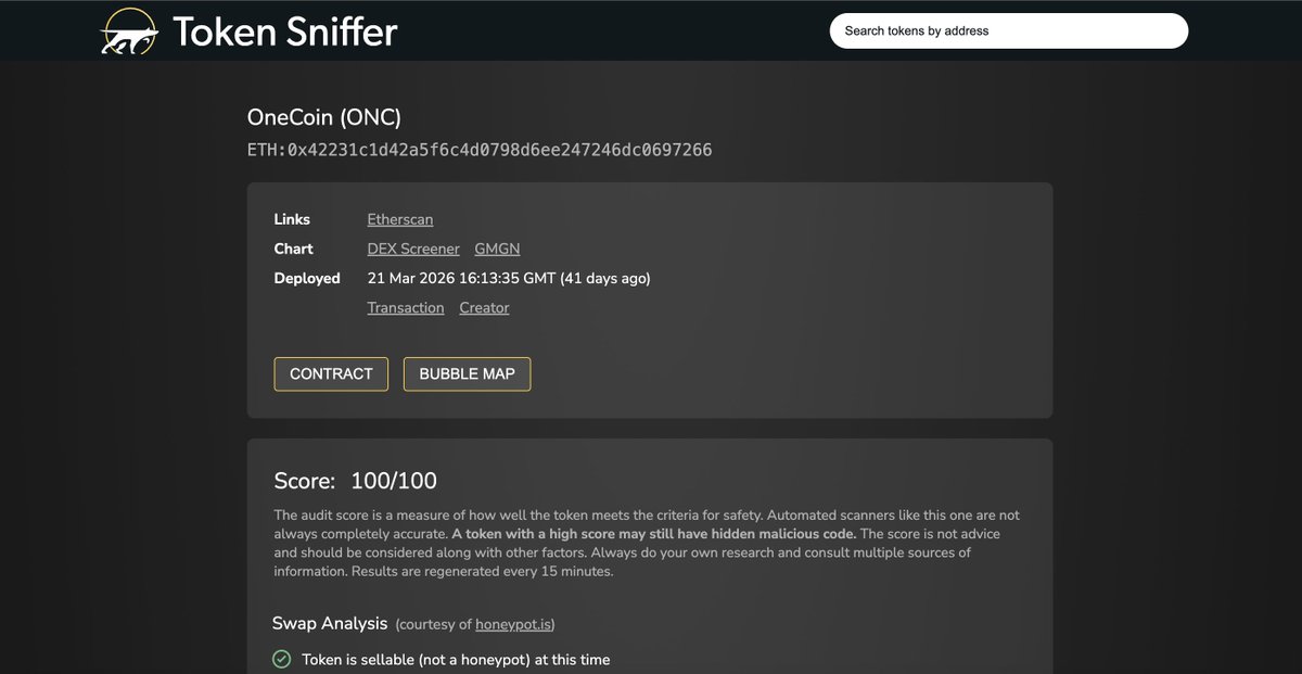 OneCoin tweet media