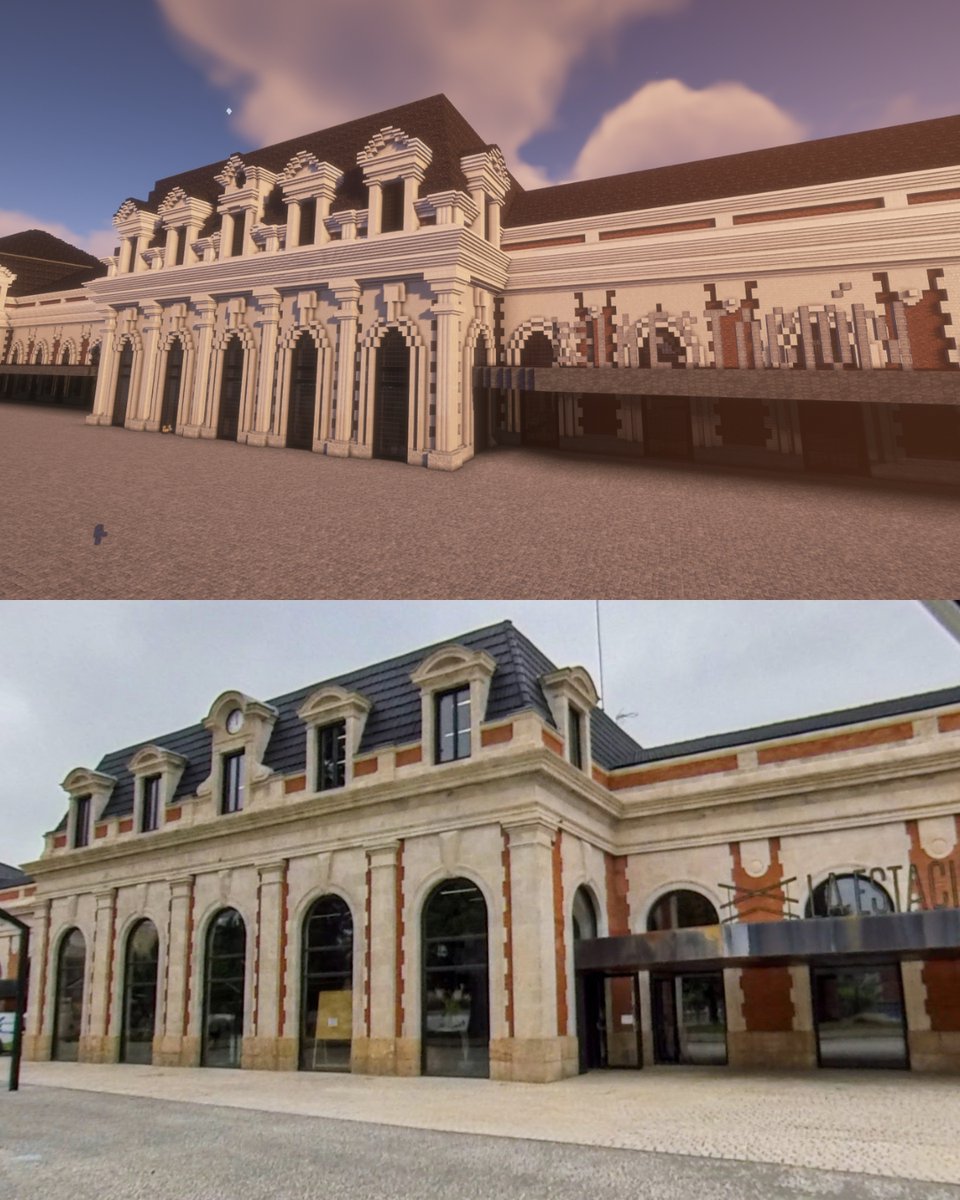 Minecrafteate's tweet photo. La Estacion (Burgos) Minecraft VS Realidad

#burgos #castillayleon #minecraftbuilds #minecraftbuildings #minecraft #minecraftideas #minecraftbuild #minecraftidea 

Fuente fotos reales: 

By Emilio J. Rodríguez Posada - Callejeando por Burgos, CC BY-SA 2.0, https://t.co/UYceXX0szK https://t.co/rjlMxG88Vp