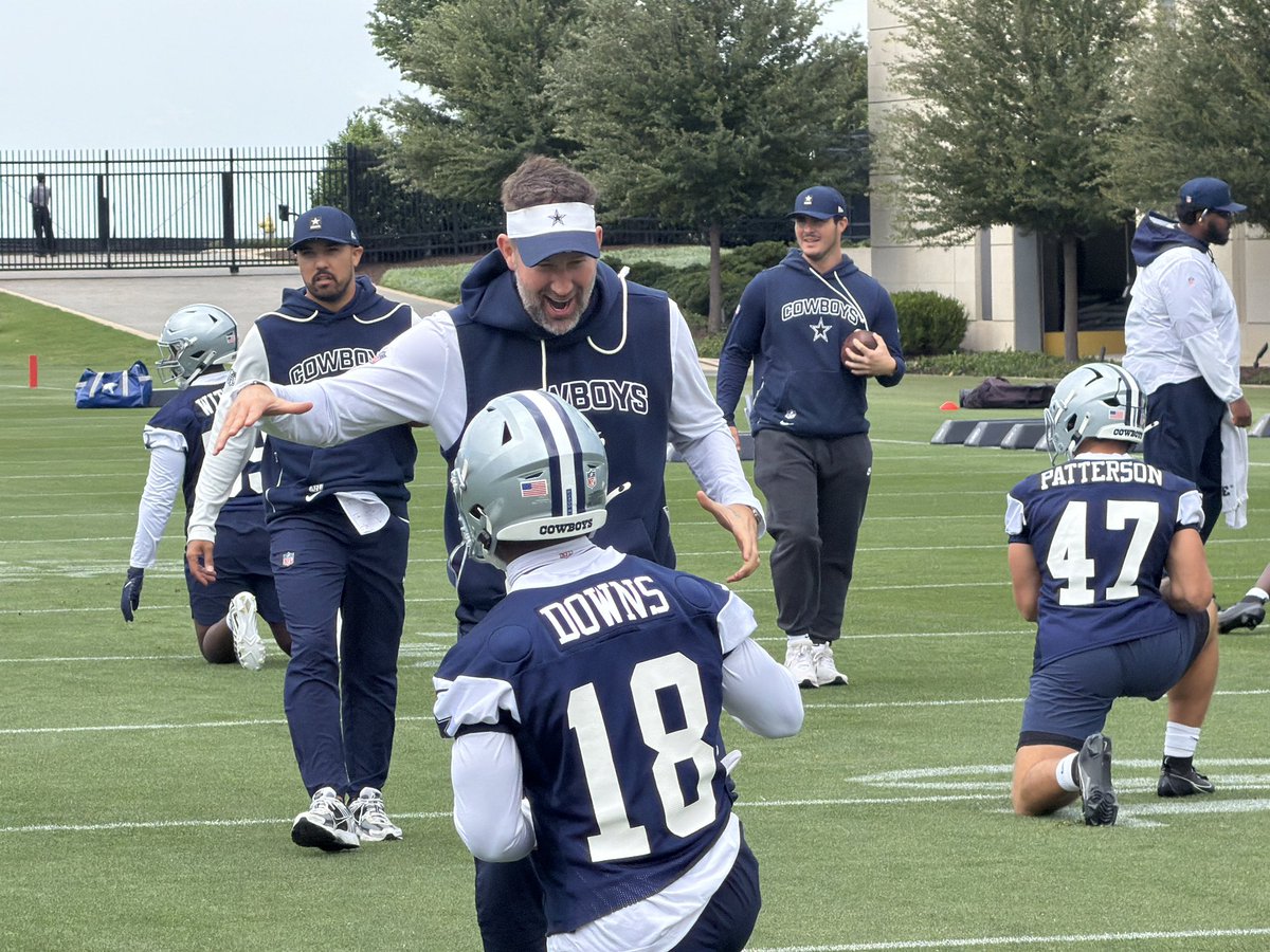 tommy_yarrish's tweet image. Brian Schottenheimer was fired up to see #Cowboys first-round pick Caleb Downs