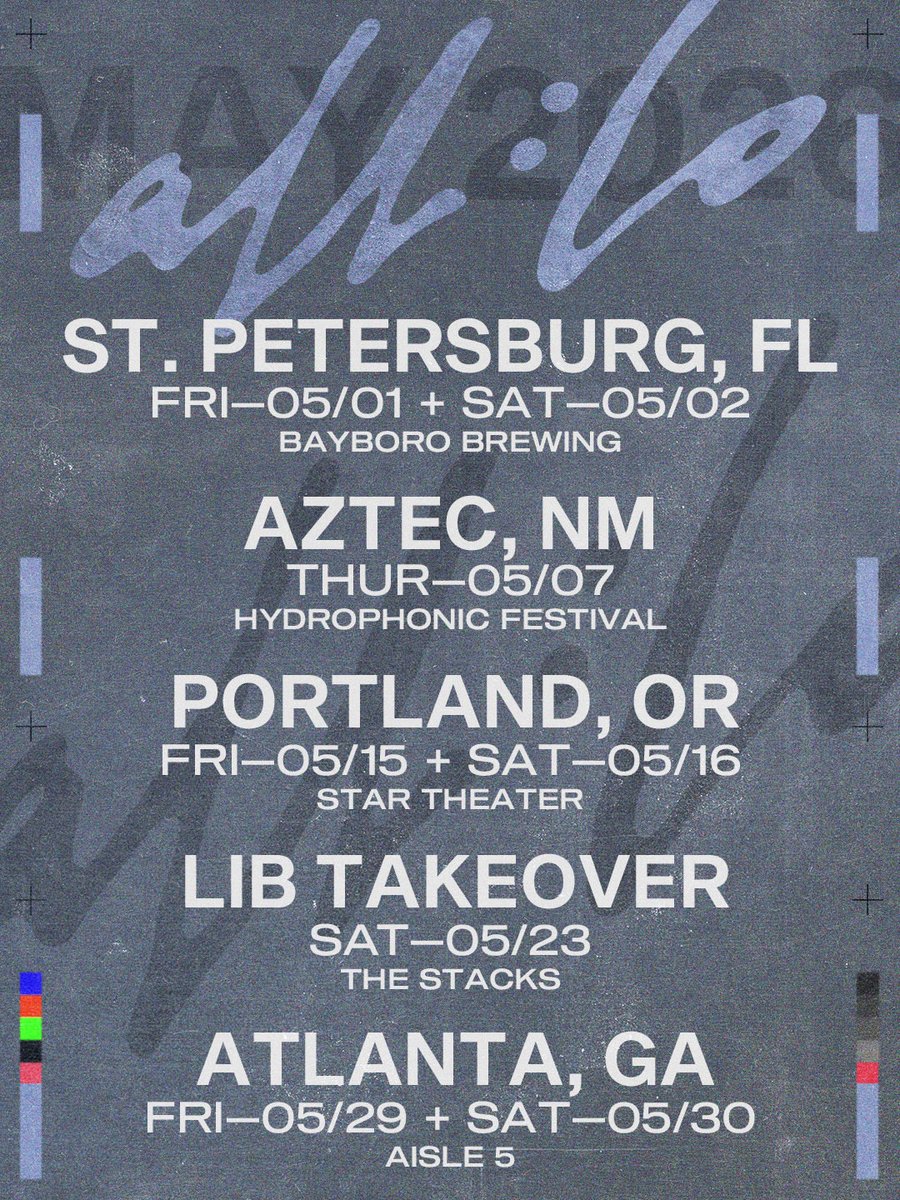 allLoCollective's tweet photo. live events in May 🗓️ tix at https://t.co/EdxFRYUlOq https://t.co/KyJ0y2ihkK