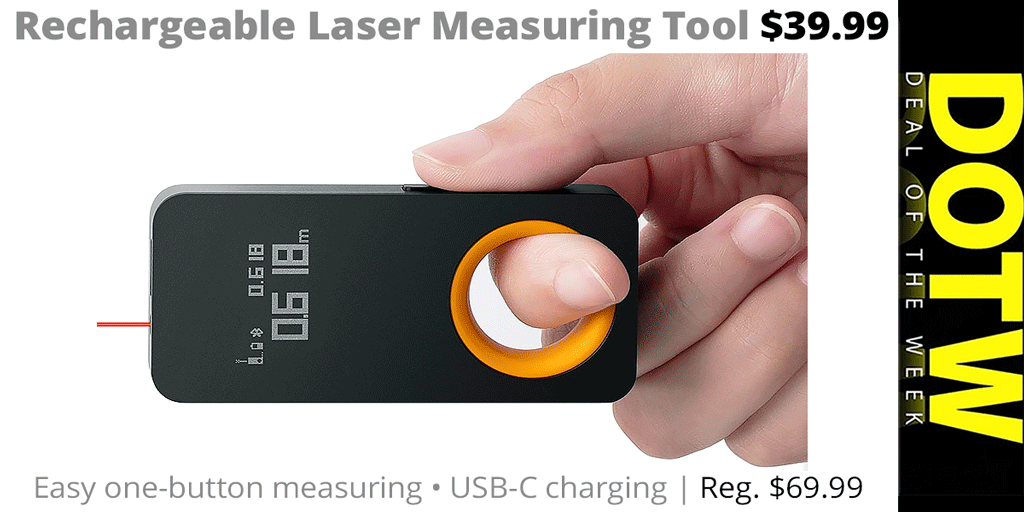 ConnectingPt's tweet photo. #ConnectingPoint's DEAL OF THE WEEK (5/1/26) - Rechargeable Laser Measuring Tool reg. $69.99; #DOTW sale price: $39.99. Through 5/7/26 while supplies last. | https://t.co/9085zEnJjK
.
#DealOfTheWeek #DIY #HomeImprovement #MedfordOregon #RogueValley #RogueValleyBargains #sale https://t.co/LbIaz2RoDB