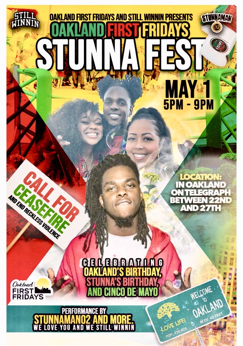 jeanquan's tweet image. After #MayDay celebrate #Oakland’s Birthday at #FirstFriday
 tonight 5-9:30pm on Telegraph between West Grand &amp;amp; 27th.