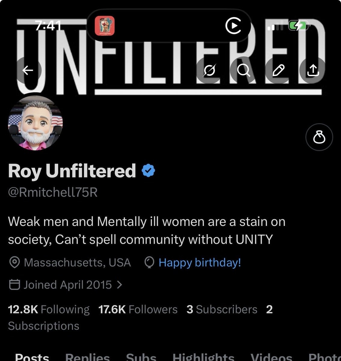 Roy Unfiltered tweet media