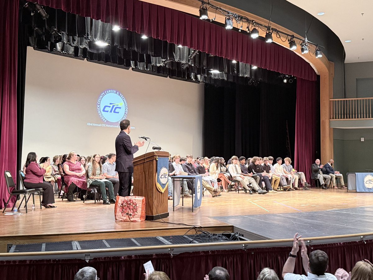 FCPSCTE's tweet photo. Celebration 3 - A night honoring the incredible students of our @FCPSMaryland Career and Technology Center as they were recognized for their achievements, certifications, and scholarship during the 2025-2026 school year. @CTCPrincipal https://t.co/SBzXL65gM5