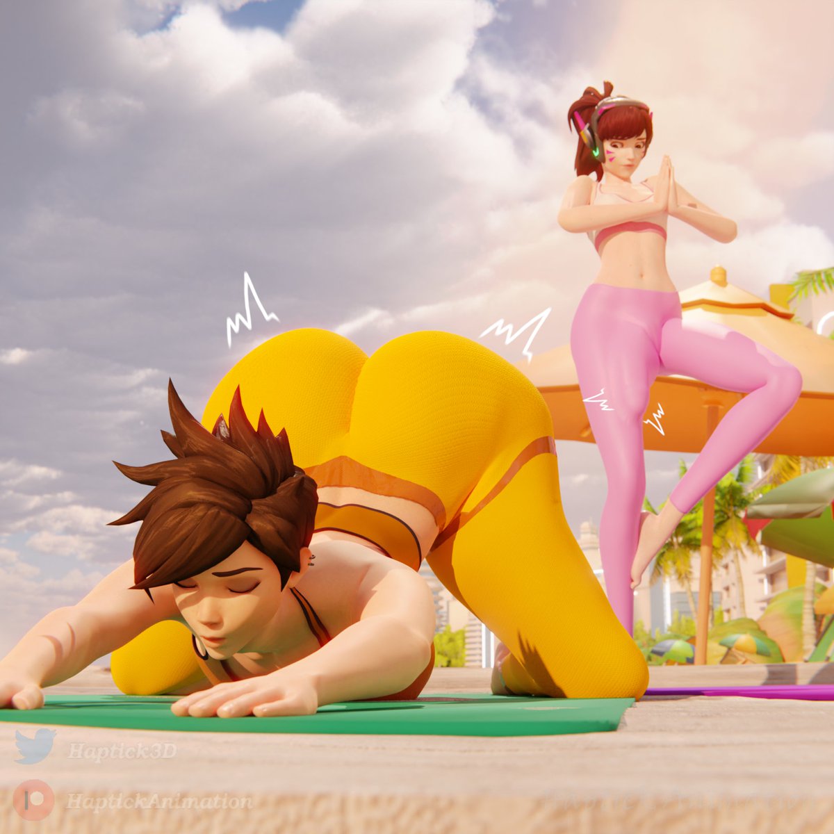 Haptick3D's tweet photo. 🏖️Beach Breast-Ball Sized Yoga 🏖️

If there's one thing I know about yoga pants, it's that they rarely leave much to the imagination, and they look best when stretched to their absolute limit! I guess that's really two things, but I find that they can sometimes be the same. https://t.co/sSGZwfXGOv