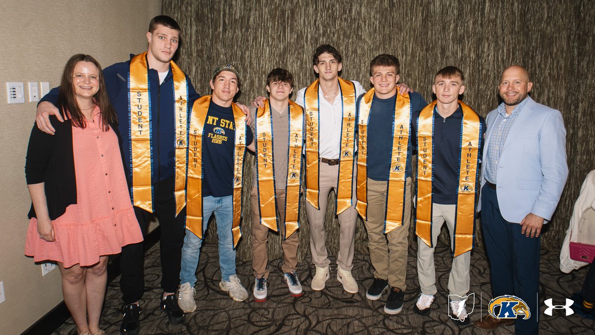 KentStWrestling's tweet photo. Congratulations to our 2026 Graduates! Thank you for everything you have done for Kent State Wrestling.

#GoFlashes⚡️ https://t.co/50K85NbPyQ