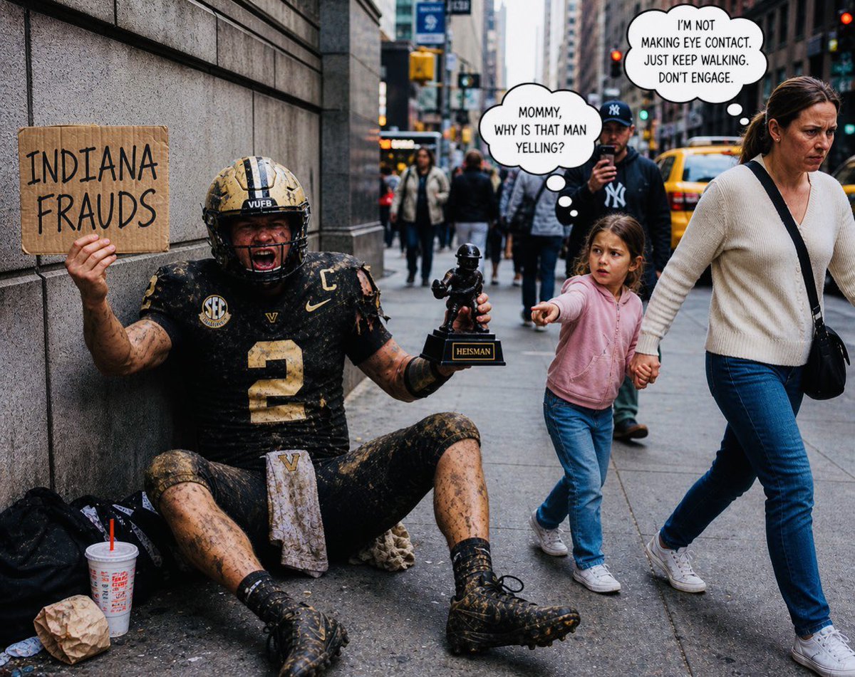 the5starflop's tweet image. NEWS: Former Vandy QB Diego Pavia spotted homeless in NYC asking pedestrians if they’ve seen his Heisman Trophy.

#pavia #vandy #SEC #nfldraft #heisman